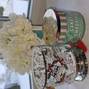 Bath & Body Works 3-wick Candle & Holder Set (Candy Emporium)